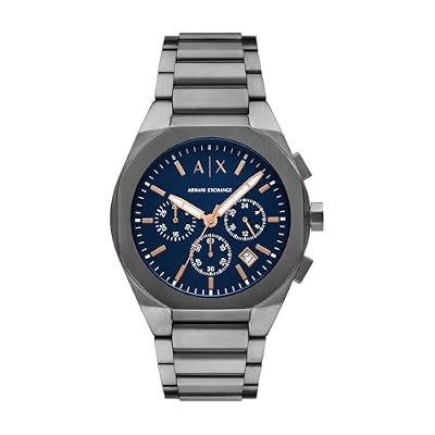 Armani Exchange Orologio uomo cronografo A|X Rafael fondo blu AX4182 cassa e bracciale acciaio