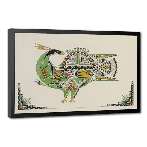 Impression sur toile oiseau mystique d'Awa Tsireh cadre 61x91cm