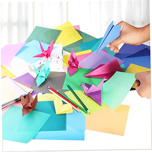 SEWACC 50 Folhas De Papel Colorido Para Kit De Artes E Ofícios Papel Origami Para Papel Dobrável Art