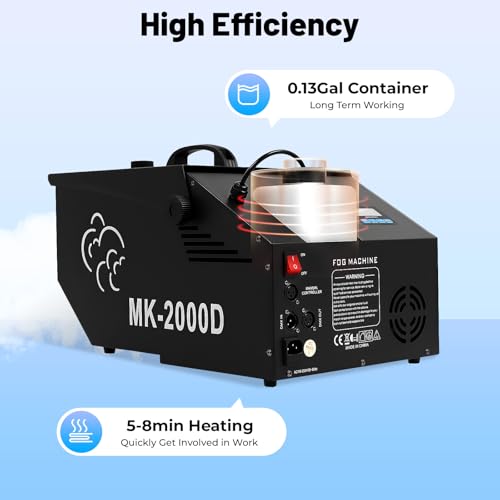 Máquina de humo bajo 1200W con control remoto para DJ y eventos miniatura 5
