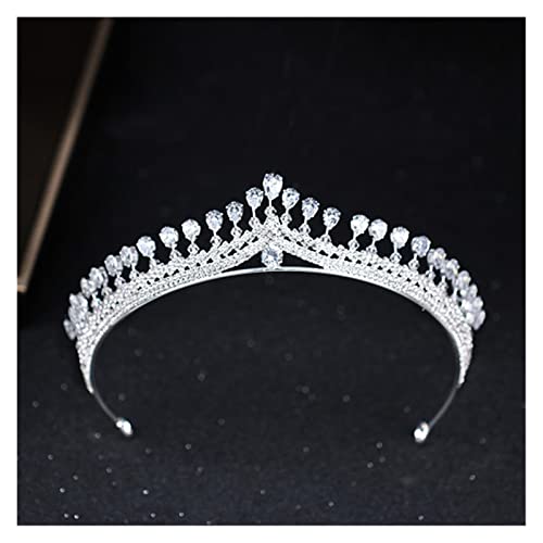 Diadème mariage argenté anti-glisse avec cristaux de strass