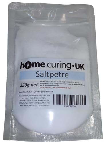 Saltpetre, Food Grade 99.5% Purity (250g) - Potassium Nitrate Powder - for Meat Curing - Surfy's Branded