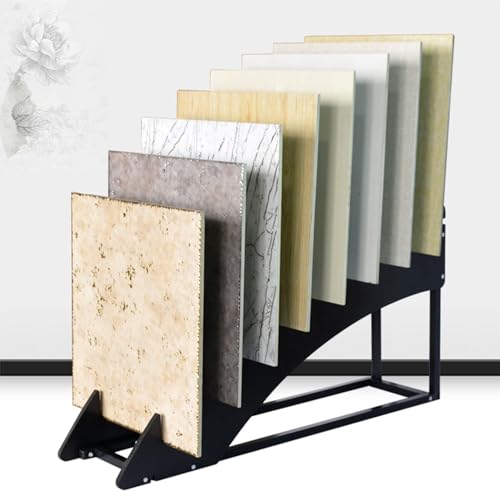 Présentoir en bois multicouche pour 17 carreaux et échantillons