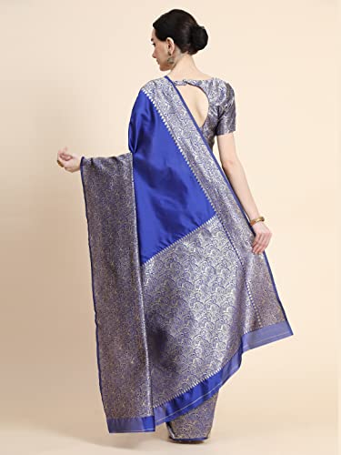 Image of Avantika Fashion Women's Classy Kanjivaram Soft Lichi Silk Banarasi Saree With Blouse Piece