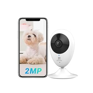 EZVIZ Indoor Security Camera 1080P, Motion Alert, Night Vision, Baby/Pet/Elder Monitoring, 135° Wide Angle, 2-Way Audio, Works with Alexa Google (CTQ2C-WH)