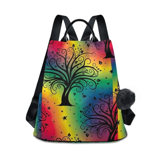 Sac à dos imprimé arbre artistique résout la peur des vols grâce au zip dorsal