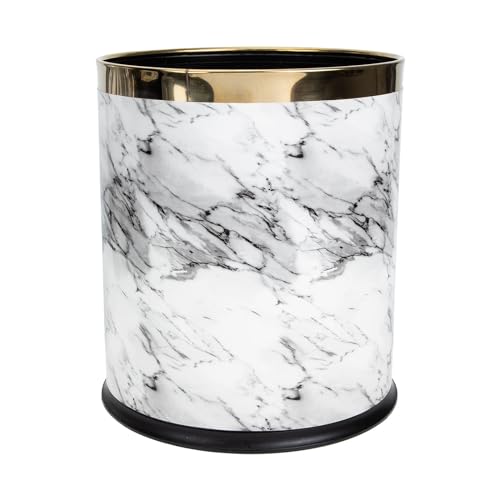 Caneca de basura rectangular blanca de plástico