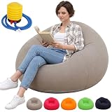 Yuragim Pouf gonflable, fauteuil gonflable de camping, canapé et fauteuil gonflable, canapé gonflable imperméable avec pompe à air, chaise de jeu, canapé gonflable confortable pour extérieur, camping