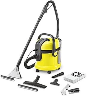 Kärcher Wash-Vacuum Cleaner SE 4001 Plus, Deep Cleaning on Textile Surfaces by Spraying, Dry and Wet Vacuum, 1400 W, 4 + 4 L Clean/Dirty Water Tank, Black/Yellow