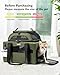 Pecute Expandable Pet Carrier Airline Approved Dog Cat Carrier, Breathable Soft-Sided with Locking Zippers, Pet Travel Bag for Small Dog Cat Leakproof Pee Pad (Dark Green)