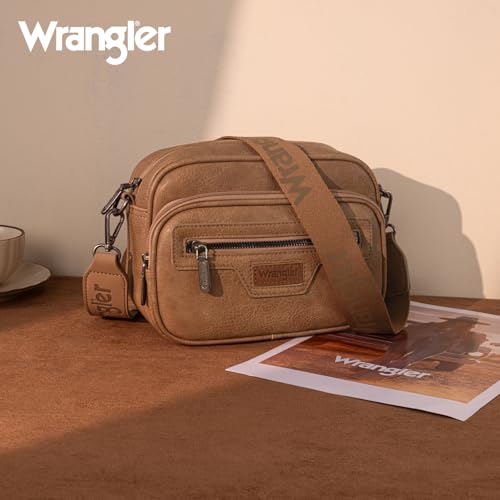 Image of Wrangler Crossbody Bag for Women Multi Pocket Crossover Bag Shoulder Pursea with Adjustable Strap