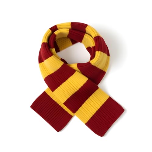 ComfyCamper Red Yellow Striped Scarf Dog Costume - X Large Medium Small French Lab Clothes Cosplay Halloween Costumes, L, Red