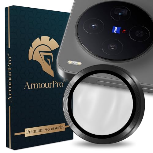Image of ArmourPro Camera Lens Protector for Vivo X300 (6.31 Inches) Tough HD Individual Aluminum Alloy Rings 9H Camera Cover, Scratch-Resistant,Camera Lens Protection| Black, 1 Pack
