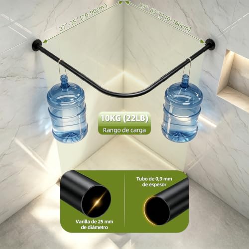 Tubo para baño en escuadra 2 Imagen adicional