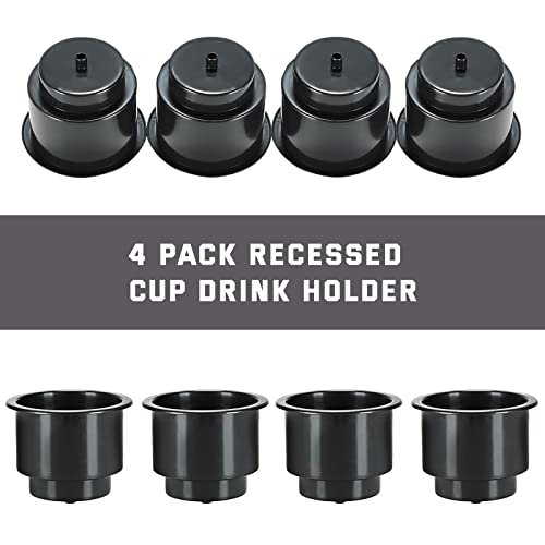 Portavasos empotrable negro plástico pack x4 miniatura 4