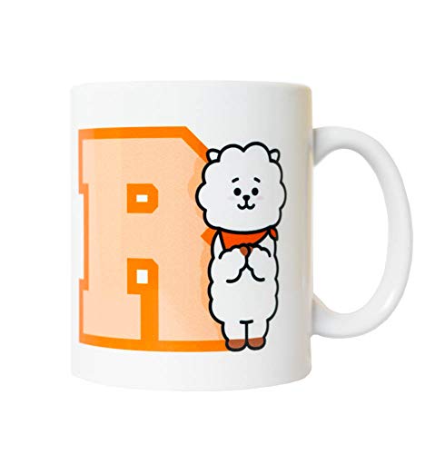 Grupo Erik Tasse BT21 RJ - Kaffeebecher Tasse Kaffee und Tee Offizielles BT21 Merchandising - Größe : 9,5 cm x 8 cm - Fassungsvermögen : 350 ml - Offizielle Lizenz - BT21 Fanartikel