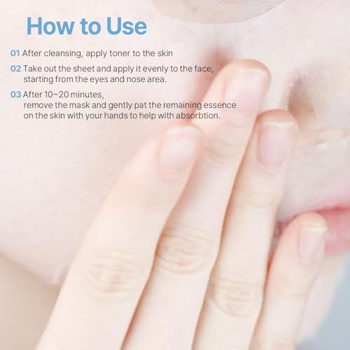 Image of Ariul 7days Mask Aloe H (1 Sheet, 23ml) Soothing Hydrating Korean Sheet Mask with Aloe Vera & Hyaluronic Acid, Calming Face Mask for Sensitive Irritated Skin, Barrier Repair Moisturizing Daily Use Facial Mask