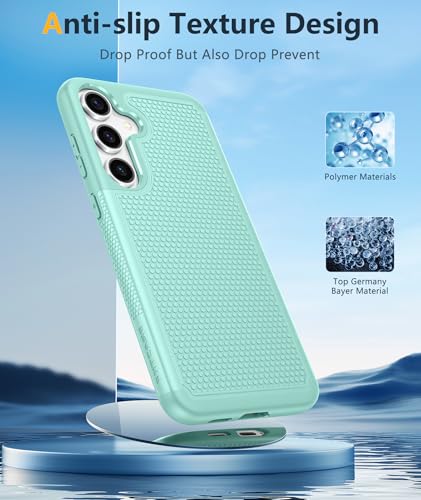 Image of FNTCASE for Samsung Galaxy S25-Plus Case: S24-Plus Dual Layer Heavy Duty Phone Protective Cover Shockproof Rugged with Non-Slip Textured - Military Drop Protection Bumper Tough - 6.7 inch (Mint Green)