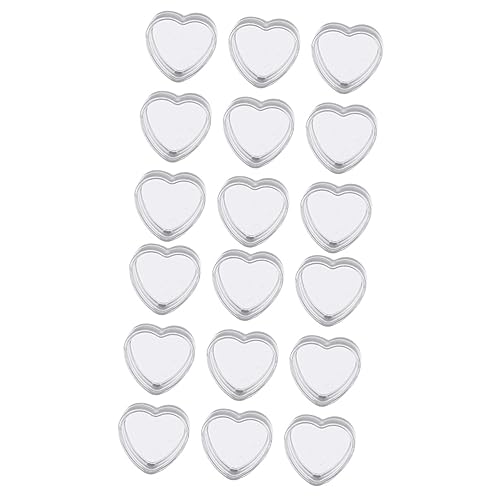 PATKAW 2 Juegos Tarro De Almacenamiento Cosmético Mini Estuche Transparente Vacío Contenedores De Muestras Cosméticas Potes De Cremas De Corazón Potes De Crema De Corazón 100 Uds * 2