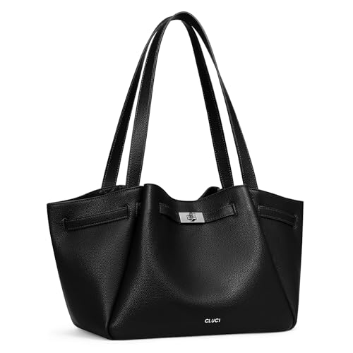 Bolso grande para mujer tipo hobo de cuero vegano liviano miniatura 1