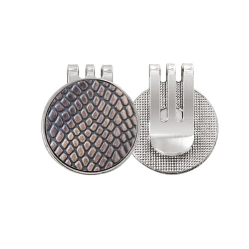 Marqueur de balle de golf avec clip magnétique puissant pour visière en cuir et émail