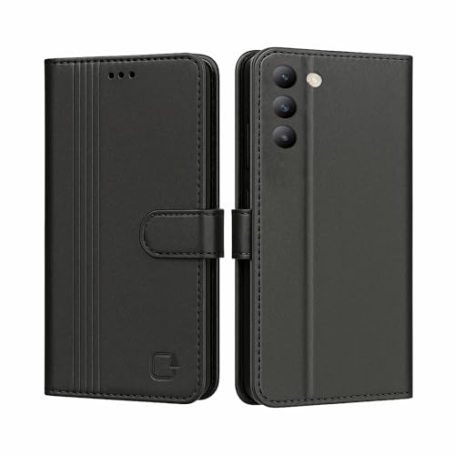 Image of AIBEX Shock Proof Flip Compatible for Vivo Y200e 5G / Vivo T3 5G Flip Cover Leather Finish | Inside TPU with Card Pockets | Wallet Stand | Complete Protection Flip Case - Black