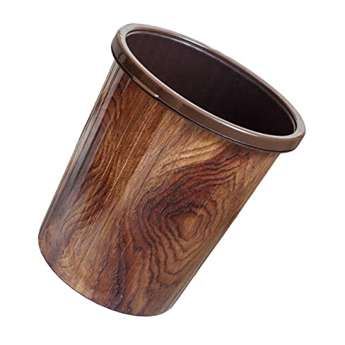 Caneca de basura rectangular 12L con tapa marrón