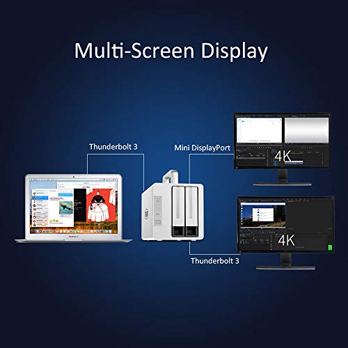Image of TERRAMASTER Aluminium Td2 Thunderbolt 3 Plus 7-in-1 Thunderbolt 3 Dock with Raid Storage External Hard Drive Enclosure(Diskless),Black