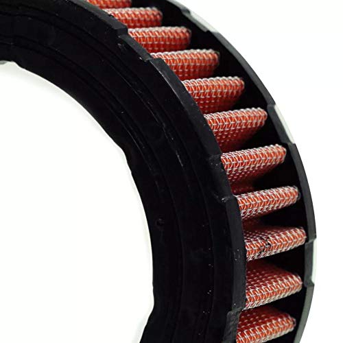 Filtro De Ar Esportivo Para Base Esportiva Modelo Oval Com Tecido Laranja