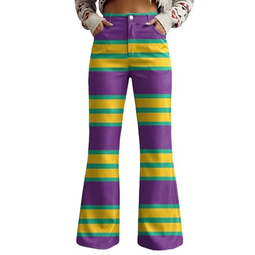 Pantalon baggy en lin pour femme décontracté et fluide