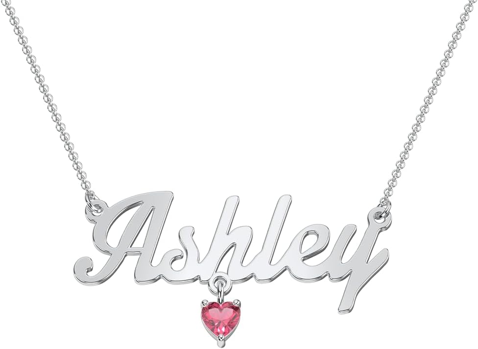 TSD Custom Dainty Name Necklace Personalized in Solid or Gold Plated or Sterling Silver by Jewlr, Customized Jewelry Necklace Gift for Women, Personalized with any Name or Word