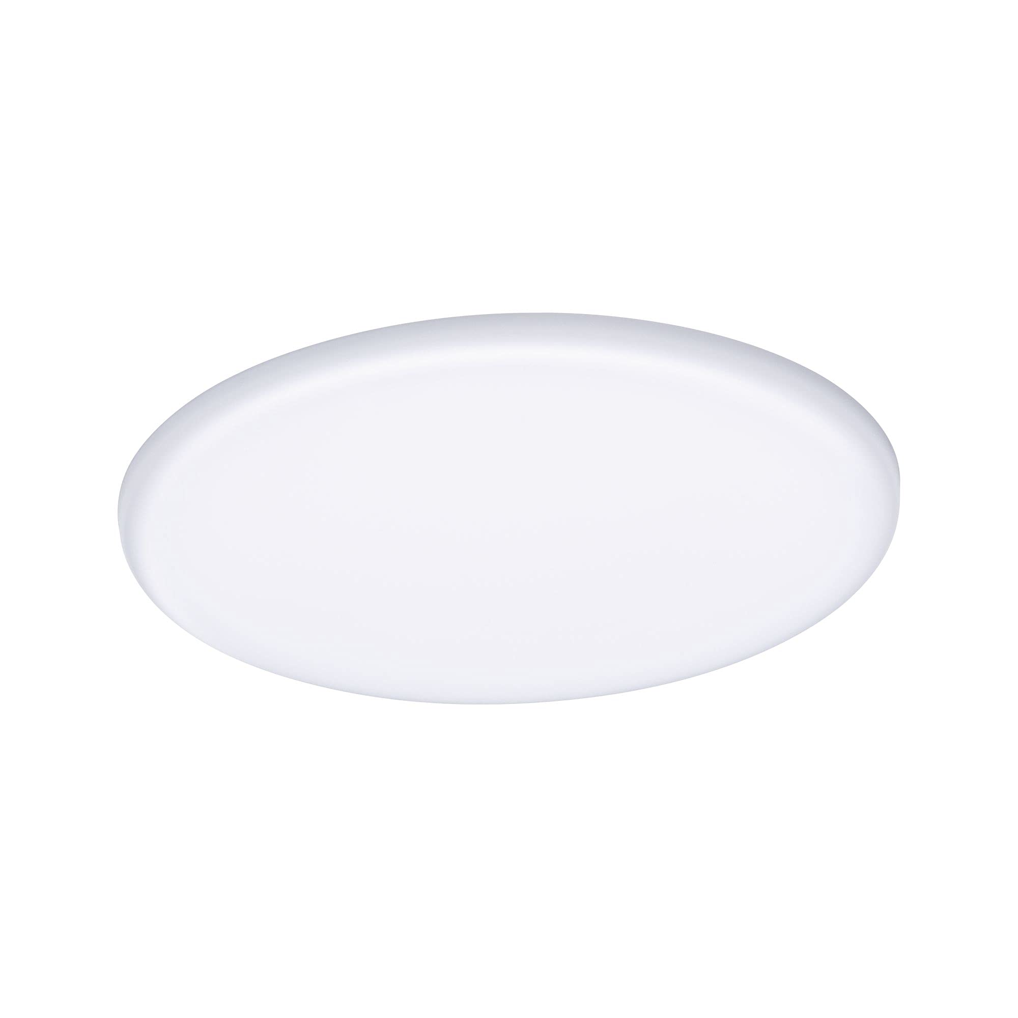 Pauleen Paulmann 93063 Pannello LED Lampada da Incasso Veluna VariFit IP44 dimmerabile su 3 Livelli 185mm Tondo 1x17 Watt plafoniera Satinato plastica 3000 K 17 W, Chrome Matt, Ø