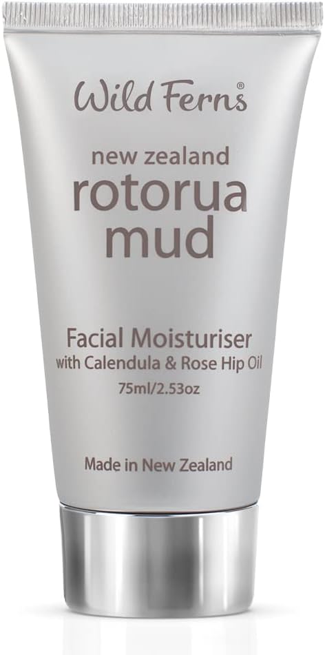 Wild ferns New Zealand Rotorua Mud Facial Moisturiser with Calendula and Rose Hip Oil, 75ml