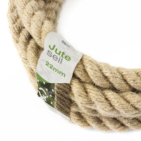 Rope made of natural jute shaft wire and washers connection. โ image 1