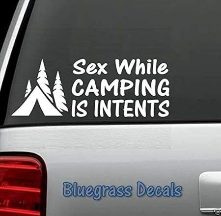 Amazon Yilooom A1087 面白いセックステント キャンパー ハイキング キャンプ デカール ステッカー 車 トラック Suv テント ステッカー デカール 車 バイク