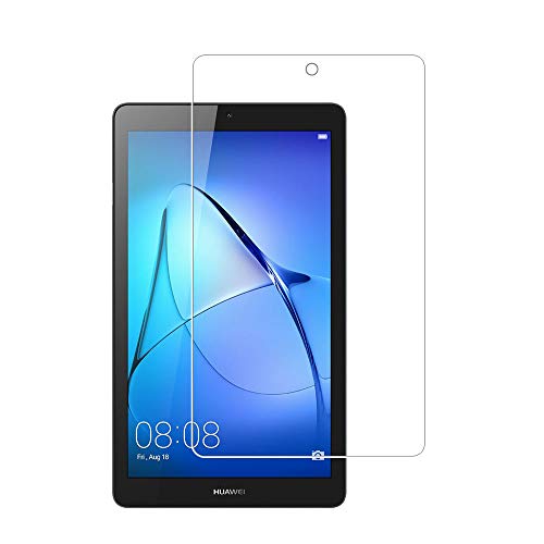 Zshion Huawei MediaPad T3 7.0 ガラスフィルム 強化ガラス 液晶保護フィルム 高透過率 気泡ゼロ 指紋防止 0.3mm 2.5D 硬度9H (透明な) 【2枚パック