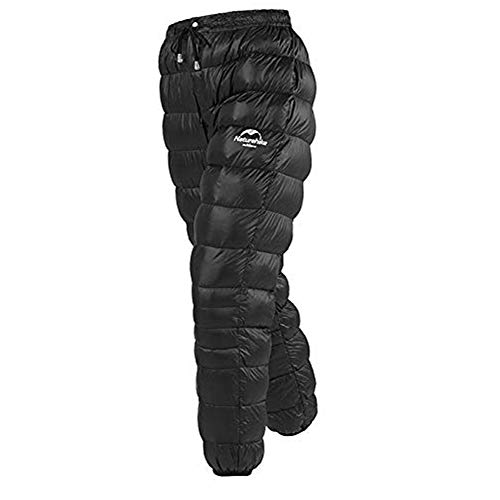 Men Women Winter Warm Packable Down Pants Compression Snow Trousers Windproof Water-Resistant Outdoor Camping Insulated Pants with Storage Bag