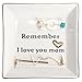 HOME SMILE Ceramic Ring Dish Decorative Trinket Plate -Remember I Love You Mom