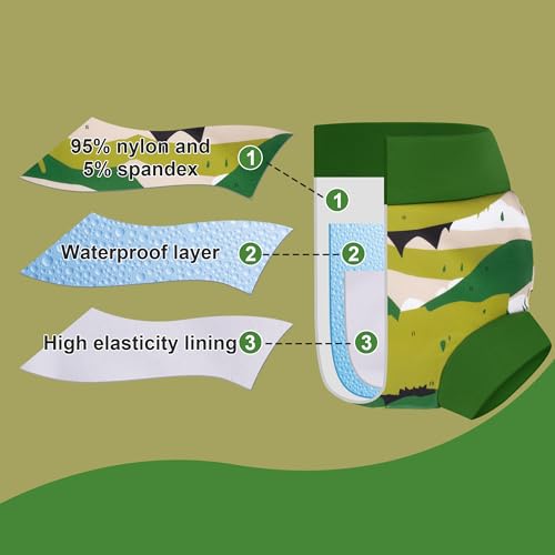 Image of BIG ELEPHANT Baby Swim Diapers 3-Pack, Reusable Swimming Diapers