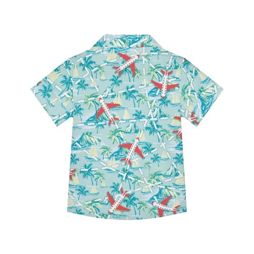 Cumagical Kids Hawaiian Shirt Button Up Shirt for Boys Girls Ages 3-162