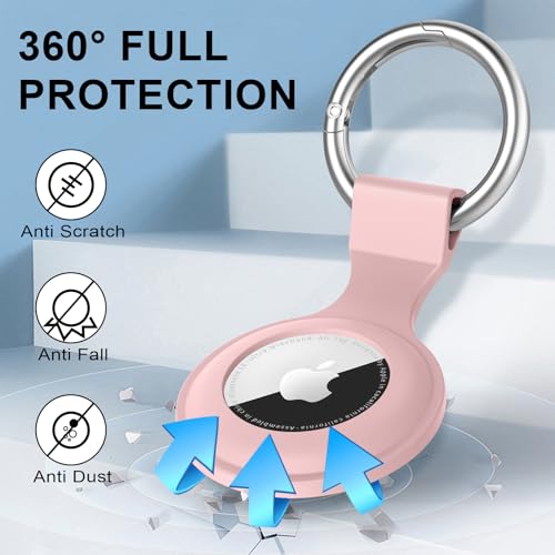 Fundas para Airtag Vancle protector de silicona premium con mosquetón resistente 5