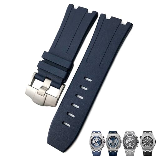 Bracelet montre AP 28mm en caoutchouc fluoré ultra résistant pour Royal Oak Piguet Offshore