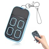 Mando de Garaje Universal 4 en 1 Multifrecuencia,Mando a Distancia Garaje Rango de frecuencia 280 a 868 MHz para Puertas de Garaje, Puertas Eléctricas, Puertas Correderas(Azul)