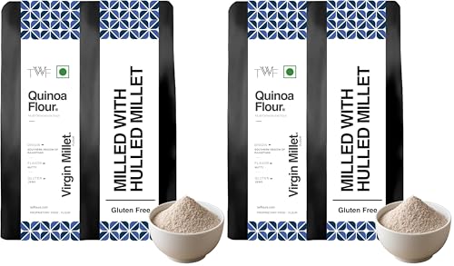 Image of TWF Virgin Quinoa Flour 1kg pack | Quinoa Atta | Stone Ground | Gluten-Free Atta | High Protein & Fiber | Complete Plant-Based Protein | Supports Gut Health, Immunity & Weight Management | Superfood Flour | No Additives or Preservatives