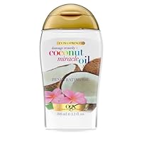 OGX Extra Strength Damage Remedy + Coconut Miracle Oil Penetrating Hair Oil Treatment, Extra Hydrating Anti-Frizz Oil for Coarse, Dry Hair, Paraben-Free, Sulfated-Surfactants Free, 3.3 Fl Oz