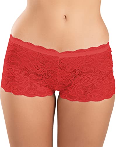 Image of FIMS - Fashion is my style Cotton Lycra Net Boy Short Panty for Womens, Mid Rise, Satin, Hipster Panties, Daily Use, Back and Front Coverage, Brief, See Main Image to Check How Many Panty You Will Get