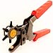 Adorox Heavy Duty 6 Size Revolving Leather Belt Hand Hole Puncher (1, Grey/red)