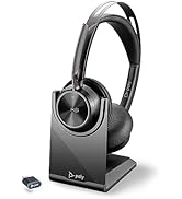 Micro-casque sans fil Poly Voyager Focus 2 UC avec microphone et socle de chargement - Annulation...
