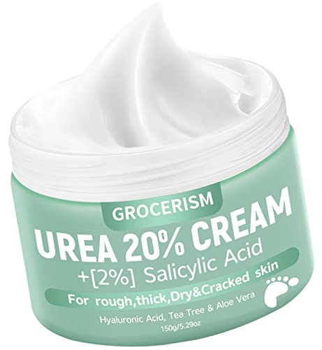 Urea Cream 20 Percent For Feet Plus 2% Salicylic Acid 150g || Foot Cream and Hand Cream Maximum Strength with Hyaluronic Acid Tea Tree and Aloe Vera for Deep Moisturizes
