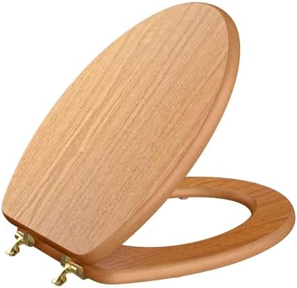 jones c3b2e1-17br elongated wood finish toilet seat